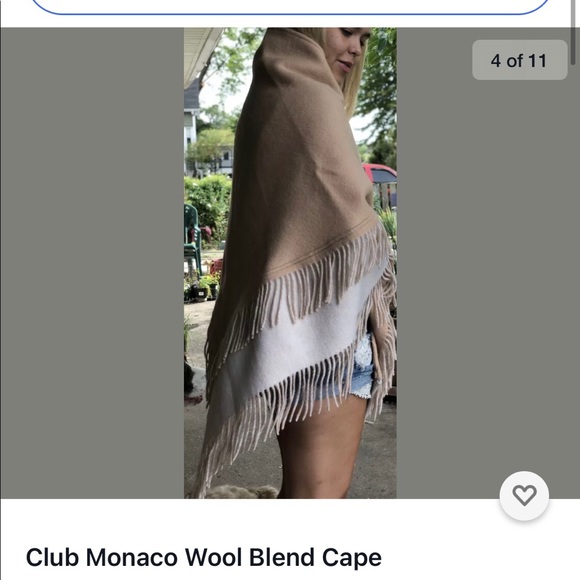 Club Monaco Wool Cape - Picture 2 of 11